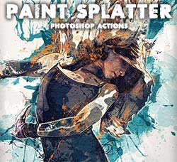 极品PS动作－油漆飞溅：Paint Splatter - Photoshop Actions